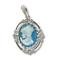 Pendant Mandile 1922 Woman Cammei  in Silver 2CPPB120514